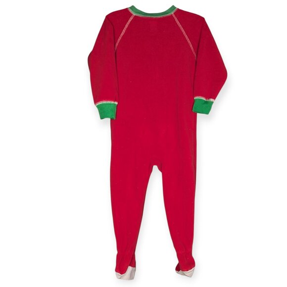 Carter's Christmas/Holiday Fleece Footed Pajamas w/Polar Bear Accent Size 3T - Picture 6 of 7
